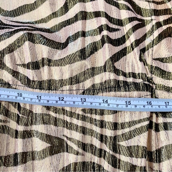 NWOT Figue Maisie Metallic One Shoulder Dress Sz S - Picture 4 of 9